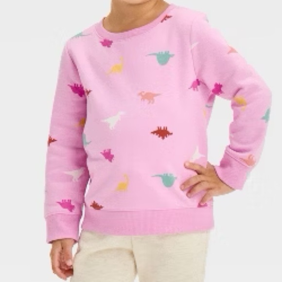 Cat & Jack - Girls' Fleece Pullover Sweatshirt Size 12 M - Picture 9 of 9